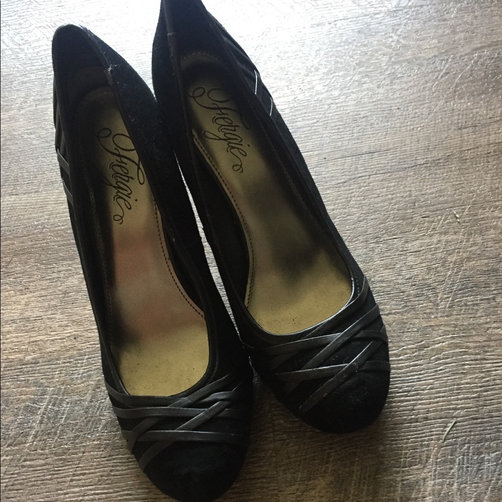 Black Fergie heels